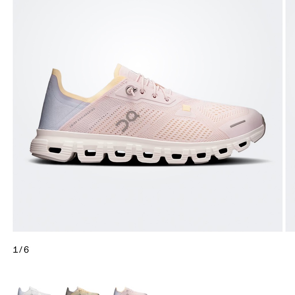 On Running Women's Pastel Pink and Gray Sneakers